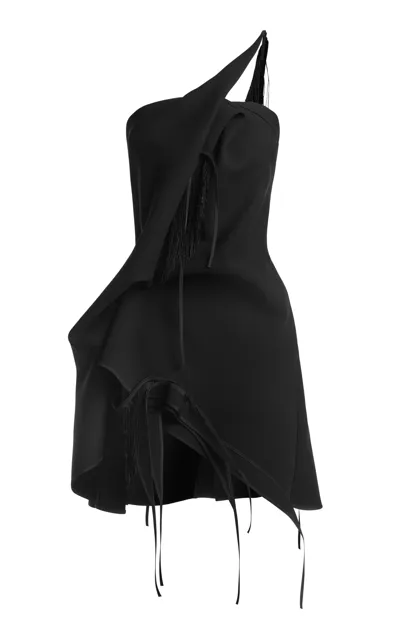 Maticevski Hydro Draped Mini Dress In Black