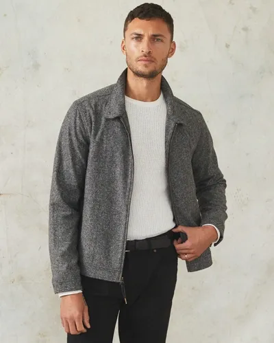 Reid Barracuda Jacket In Charcoal