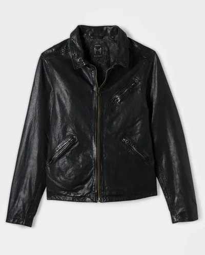 Reid Gibson Biker Jacket In Black