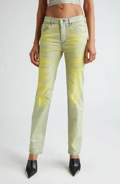 Diesel 1989 D Mine S Slim Fit Jeans In Yellow