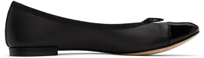 Repetto Black Flora Ballerina Flats In 410 Noir