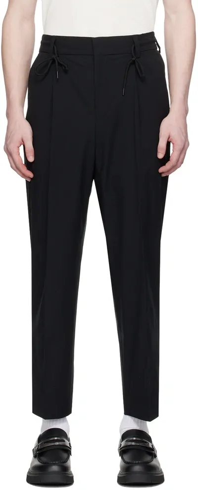 Hugo Black Slim-fit Trousers In Black 002