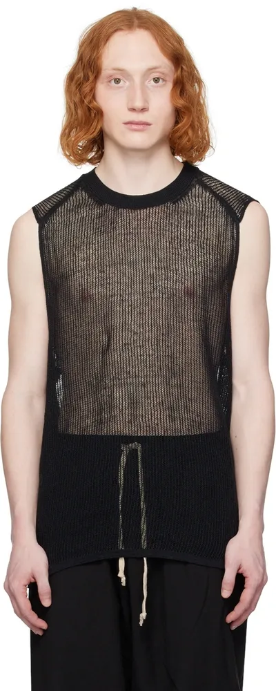 Jan-jan Van Essche Black Semi-sheet Tank Top