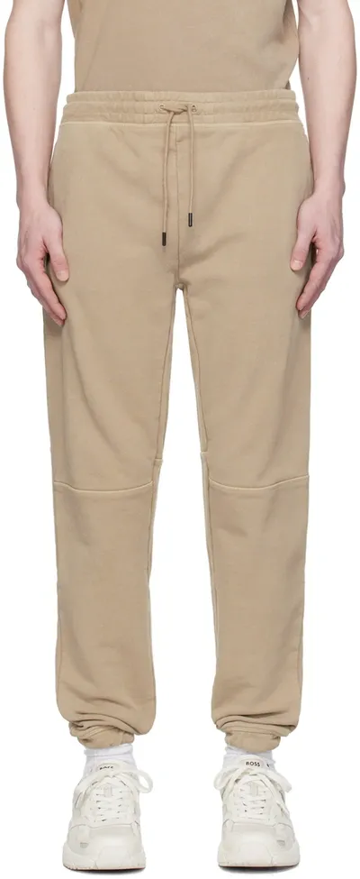 Hugo Boss Brown Drawstring Sweatpants In Open Brown 246