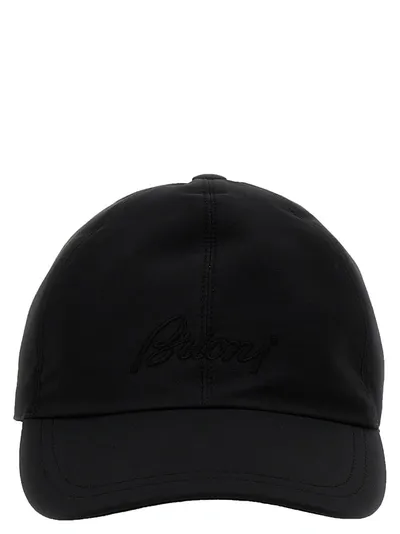 Brioni Logo Cap Hats In Blue