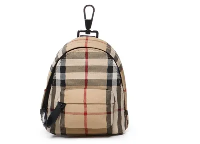 Burberry Mini Jett Checked Backpack Charm In Multi