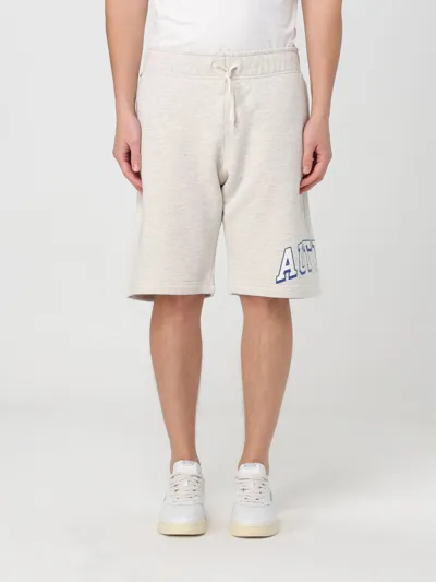 Autry Cotton Fleece Shorts In Grey