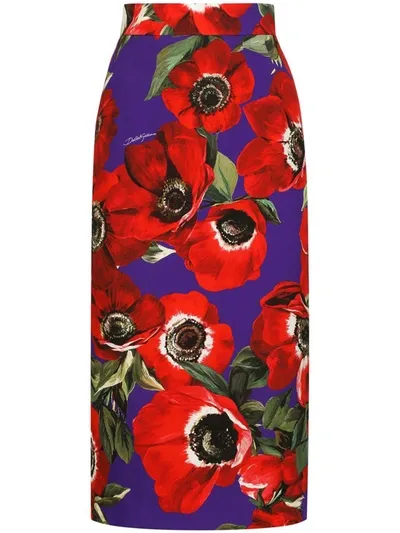 Dolce & Gabbana Floral-print Pencil Skirt