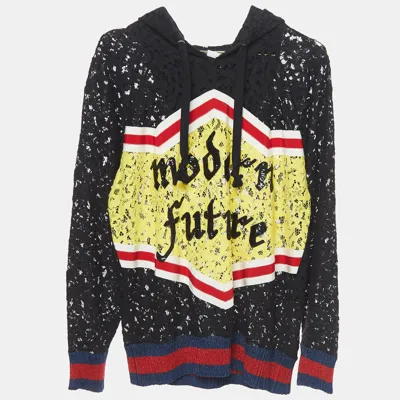 Pre-owned Gucci Black Lace Modern Future Hoodie S