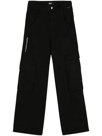 Gcds Ultracargo Wide-leg Trousers In Black