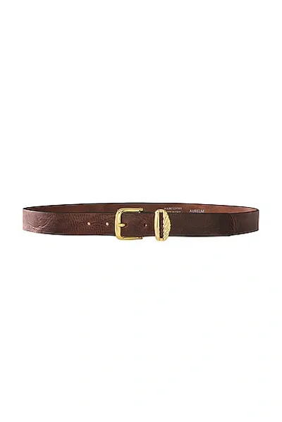 Aureum Brown & Gold French Rope Belt