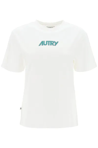 Autry T Shirt With Printed Logo In White