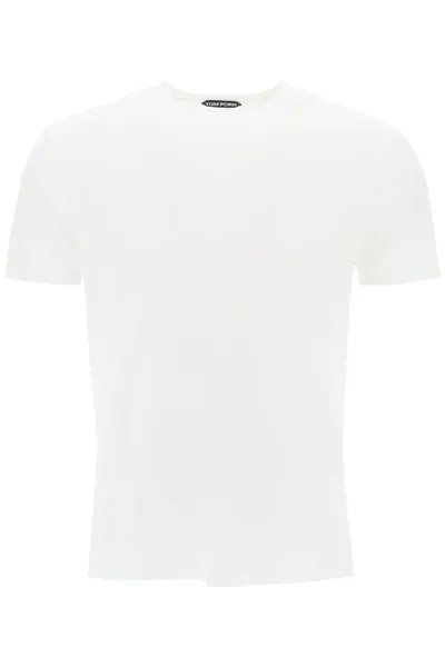 Tom Ford Lyocell And Cotton-blend Jersey T-shirt In White