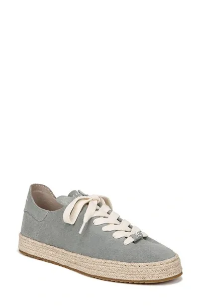 Sam Edelman Poppy Jute Lace-up Sneaker Sky Gray In Grey