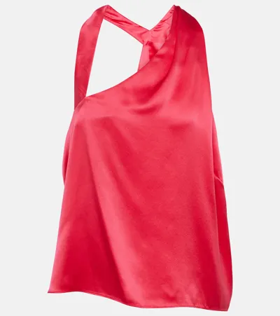 The Sei One-shoulder-top Aus Seide In Pink