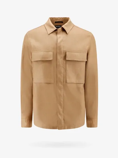 Zegna Shirt In Brown