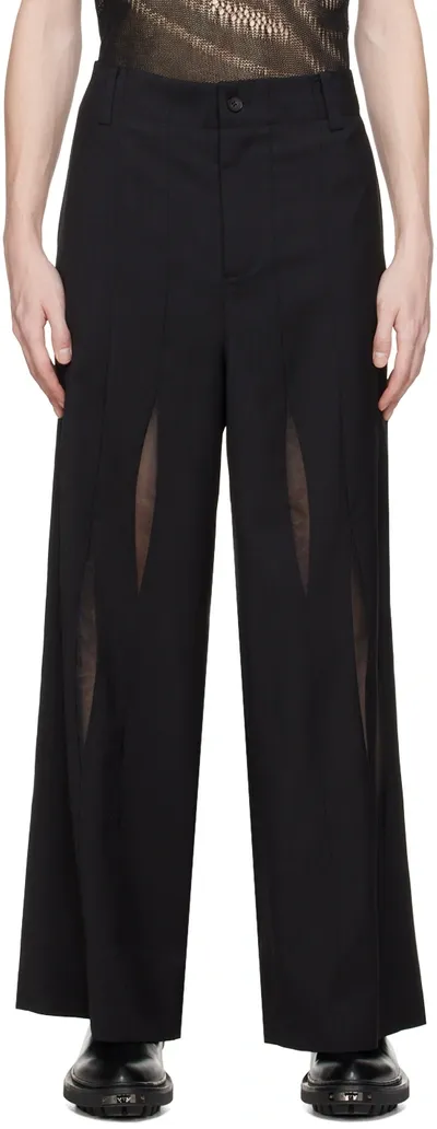 Feng Chen Wang Black Paneled Trousers