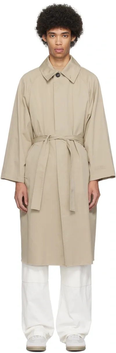 Mm6 Maison Margiela Beige Knee-length Trench Coat In 113 Beige