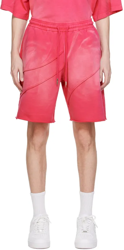 Feng Chen Wang Drawstring Cotton Shorts In Pink