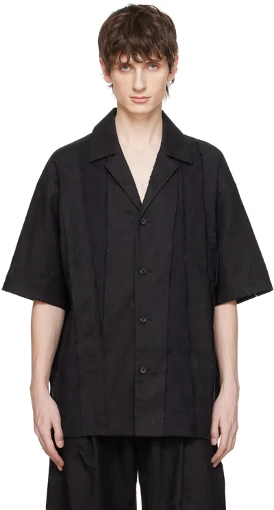 Feng Chen Wang Black Distressed Shirt