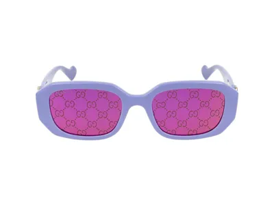 Gucci Eyewear Rectangular Frame Sunglasses In Multi