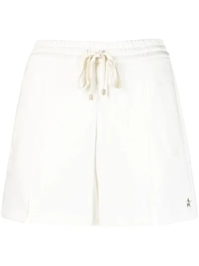 Lorena Antoniazzi Logo-embroidery Cotton Track Shorts In White