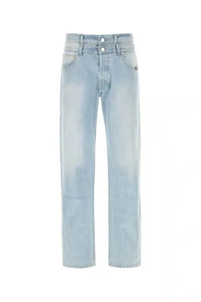 Vtmnts Double Waist Denim Jeans In Blue