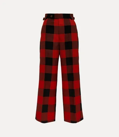 Vivienne Westwood Lauren High-waist Straight-leg Trousers In Burgundy