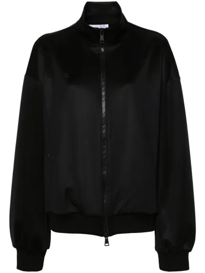 Natasha Zinko Techno Funnel-neck Bomber Jacket In Black