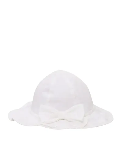 Il Gufo Hat With Bow In White