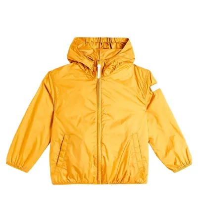 Il Gufo Kids' Hooded Windbreaker Jacket In Yellow