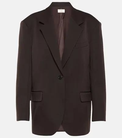 The Row Viper Virgin Wool Blazer In Brown