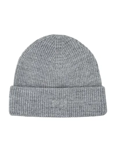 Alexander Wang Compact Deboss Logo Beanie In Grey