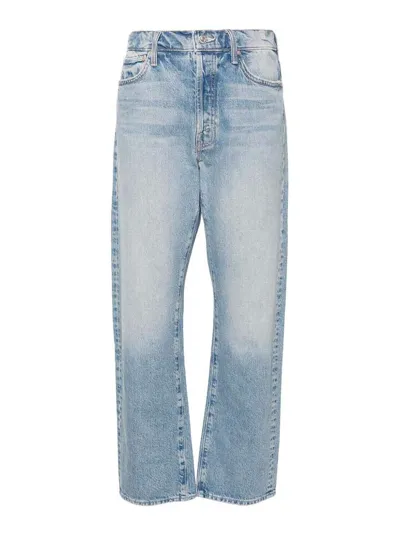 Mother The Half Pipe Ankle Cotton Denim Jeans In Light Blue