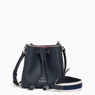 Le Tanneur Mini Sac Seau Ines De La Fressange En Cuir Grainé In Blue