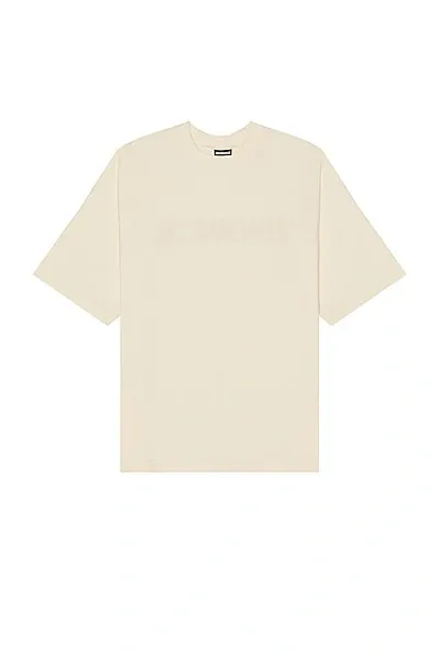 Jacquemus Le Tshirt Typo In Light Beige