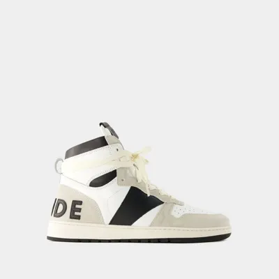 Rhude Sneakers Rhecess Hi -  - Cuir - Blanc/noir In White