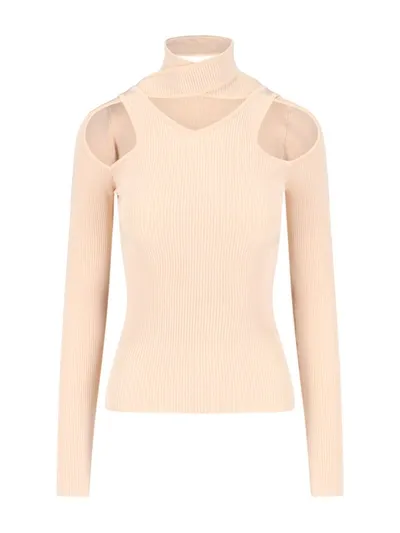 Coperni Cutout Detail Sweater In Pink