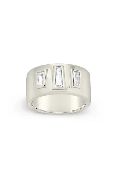 Sterling Forever Colsie Cigar Band Ring In Silver