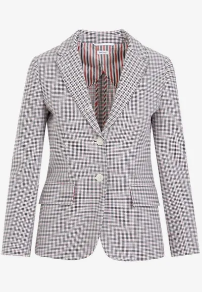 Thom Browne Checked Single-breasted Blazer In Multicolor