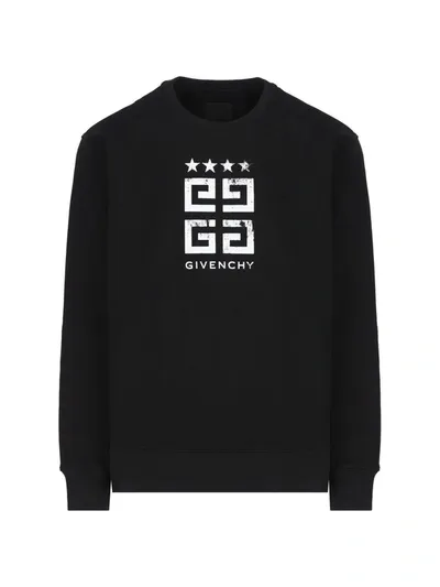 Givenchy Logo Printed Crewneck Sweatshirt In Black