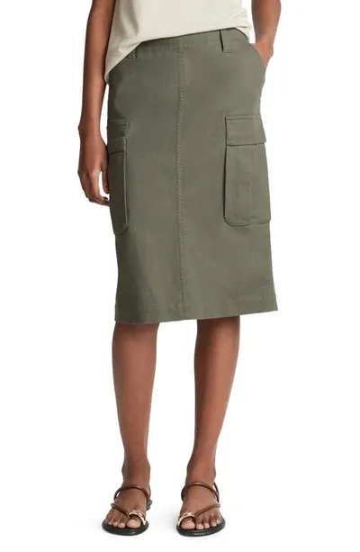 Vince Utility Knee-length Cargo Skirt In Green