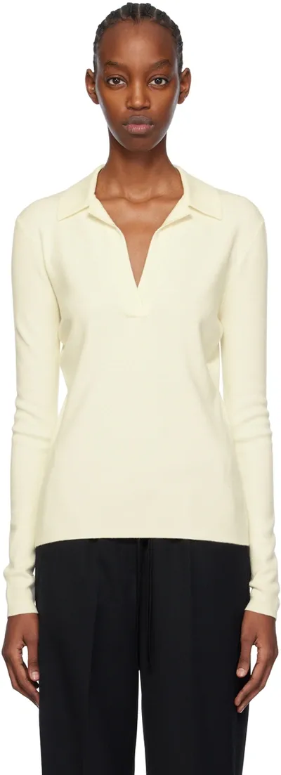 Gabriela Hearst Samira Merino Wool Top In Ivr Ivory