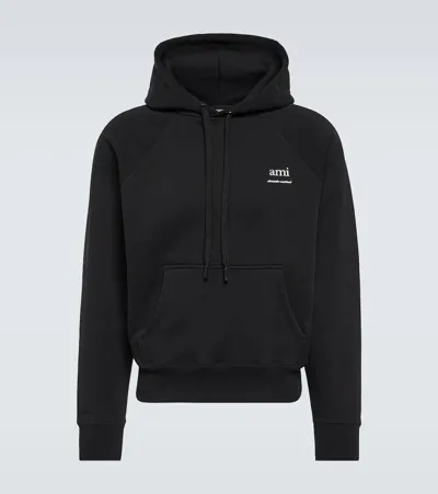 Ami Alexandre Mattiussi Cotton Jersey Hoodie In Black