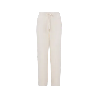 Moncler Collection Pantalon En Laine Et Cachemire In White