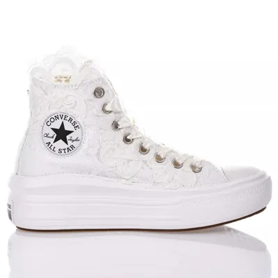 Mimanera White Converse Platform With Lace