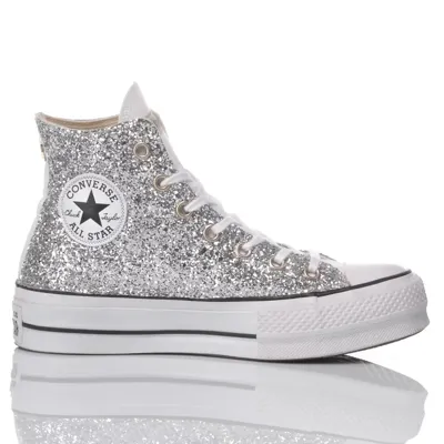 Mimanera Converse Platform Glitter Silver