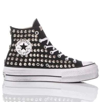 Mimanera Black Studded Converse Platform