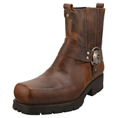 Pre-owned New Rock Rock Neobiker M-7605-s20 Unisex Dark Brown Stiefel Plattform - 46 Eu In Braun