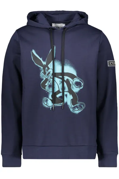 Iceberg Printed Hoodie In Blue